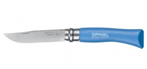 Нож Opinel серии Colored Tradition N°07 inox, нержавеющая сталь, рукоять - синяя 