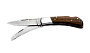 Нож Maserin лезвие 75 мм нержавеющая сталь и скиннер, рукоять дерево кокоболо 