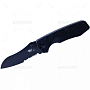Нож Sanrenmu серии Tactical, лезвие 85 мм чёрное, рукоять чёрная G10, крепление на ремень