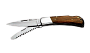 Нож Maserin лезвие 75 мм нержавеющая сталь и нож-пила с отверткой, рукоять дерево кокоболо 
