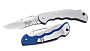 Нож LionSteel серии Work лезвие 85 мм, рукоять - алюминий, серая, крепление на ремень, кожаный чехол